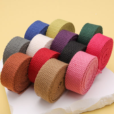 20mm-50mm đậm polyester Cotton Webbing School Bag Ba lô túi xách túi xách Canvas Strap Màu cứng Đơn giản dệt dây đai