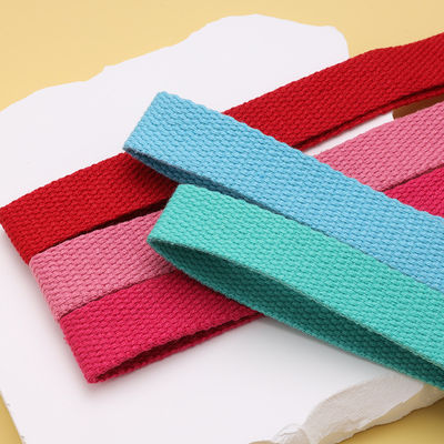 20mm-50mm đậm polyester Cotton Webbing School Bag Ba lô túi xách túi xách Canvas Strap Màu cứng Đơn giản dệt dây đai