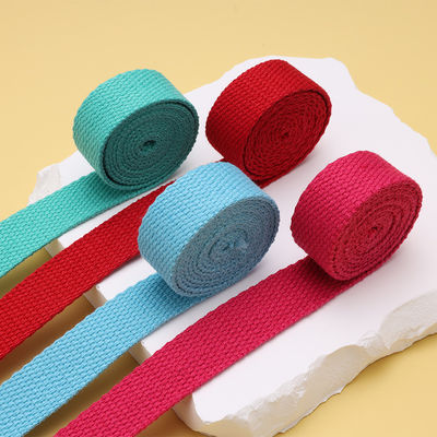 20mm-50mm đậm polyester Cotton Webbing School Bag Ba lô túi xách túi xách Canvas Strap Màu cứng Đơn giản dệt dây đai