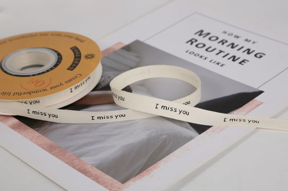 13mm Logo Cotton Ribbon Văn học hoa tươi Bouquet Cake trang trí hộp quà tặng Ribbon DIY vật liệu Bao bì Ribbon