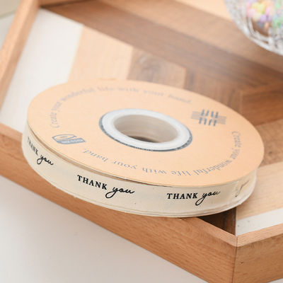 13mm Logo bán buôn Cotton Ribbon Literary Style Flower Packaging Gift Box Decoration Ribbon Cake Bouquet