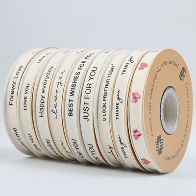 13mm Logo bán buôn Cotton Ribbon Literary Style Flower Packaging Gift Box Decoration Ribbon Cake Bouquet