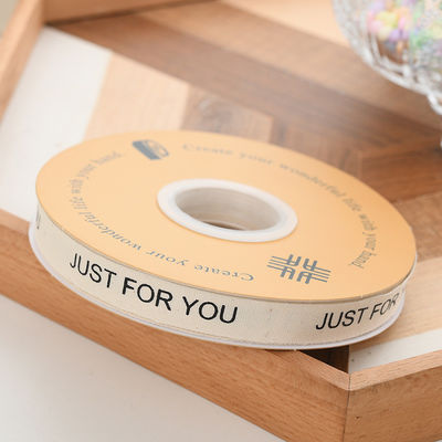 13mm Logo bán buôn Cotton Ribbon Literary Style Flower Packaging Gift Box Decoration Ribbon Cake Bouquet
