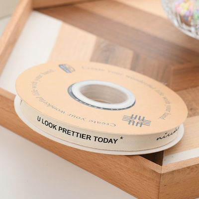 13mm Logo bán buôn Cotton Ribbon Literary Style Flower Packaging Gift Box Decoration Ribbon Cake Bouquet