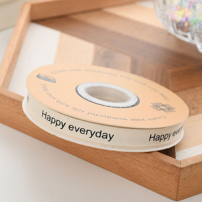 13mm Logo bán buôn Cotton Ribbon Literary Style Flower Packaging Gift Box Decoration Ribbon Cake Bouquet