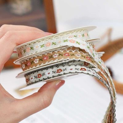 15mm * 50y Dải chùm bông hoa Pastoral bánh nướng Dải chùm vòm DIY vật liệu trang trí Dải chùm hoa Bouquet bao bì