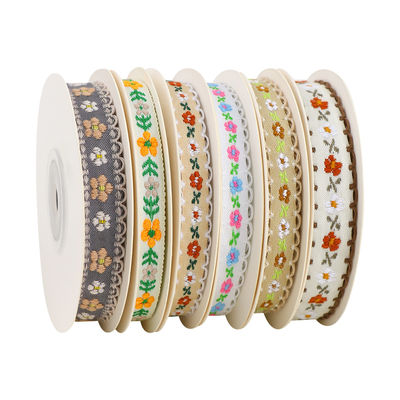 15mm * 50y Dải chùm bông hoa Pastoral bánh nướng Dải chùm vòm DIY vật liệu trang trí Dải chùm hoa Bouquet bao bì