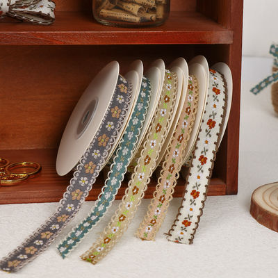 15mm * 50y Dải chùm bông hoa Pastoral bánh nướng Dải chùm vòm DIY vật liệu trang trí Dải chùm hoa Bouquet bao bì