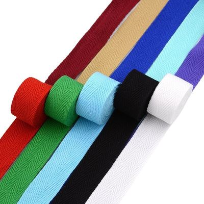 20mm*50y Herringbone Ribbon vải bông dệt cho phụ kiện quần áo Webbing