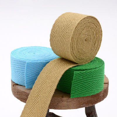20mm*50y Herringbone Ribbon vải bông dệt cho phụ kiện quần áo Webbing