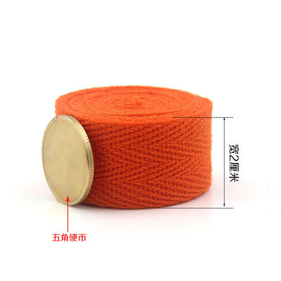 20mm*50y Herringbone Ribbon vải bông dệt cho phụ kiện quần áo Webbing