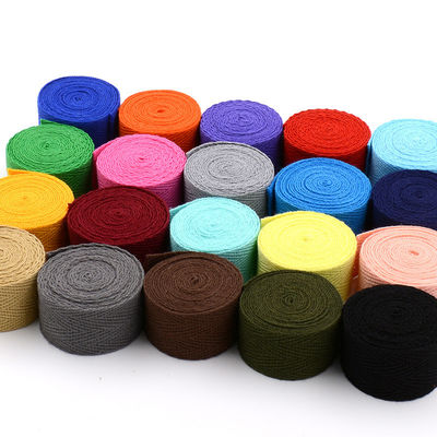 20mm*50y Herringbone Ribbon vải bông dệt cho phụ kiện quần áo Webbing