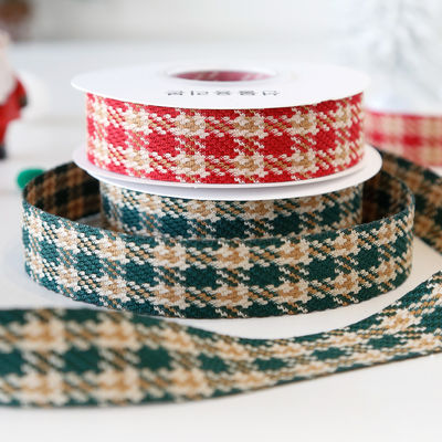 Giáng sinh LATTICE RIBBON GIFT BOX PACKING RIBBON DIY BRAY RIBBON polyester RIBBON