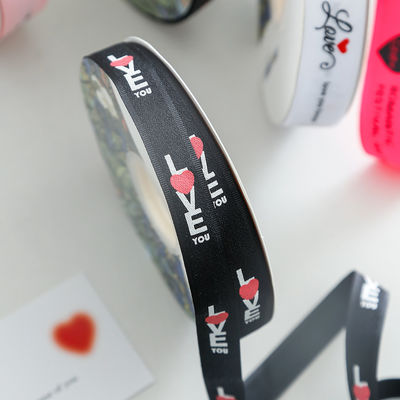 2.5cm*36m Valentine's Day Printed Ribbon cho hộp quà