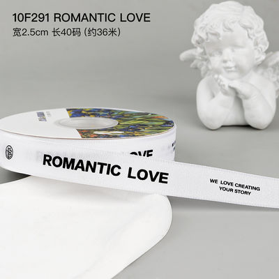 2.5cm*36m Valentine's Day Printed Ribbon cho hộp quà