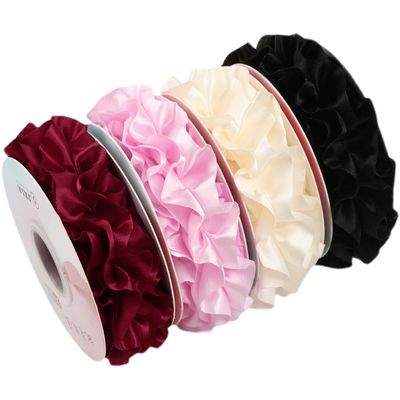 4.0cm*4.5m Vải polyester có cạnh nhăn để đóng gói hoa