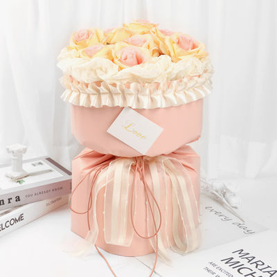 4.0cm*4.5m Vải polyester có cạnh nhăn để đóng gói hoa