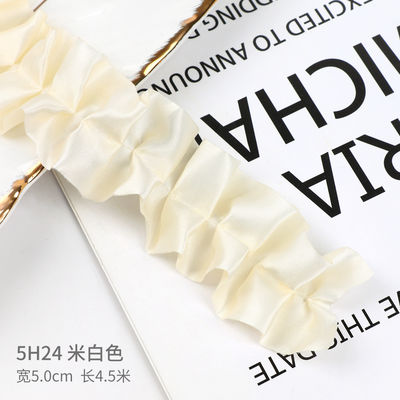 4.0cm*4.5m Vải polyester có cạnh nhăn để đóng gói hoa