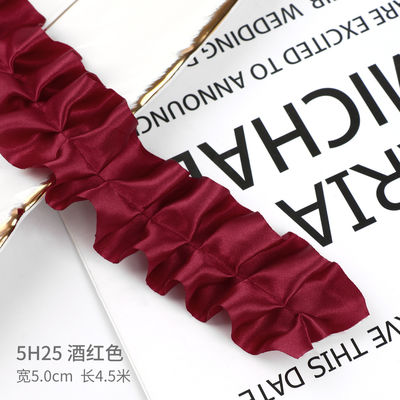 4.0cm*4.5m Vải polyester có cạnh nhăn để đóng gói hoa