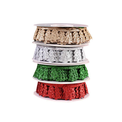 3cm * 5y Ultrasonic Chritsmas Ribbon cho gói quà tặng và phụ kiện may mặc