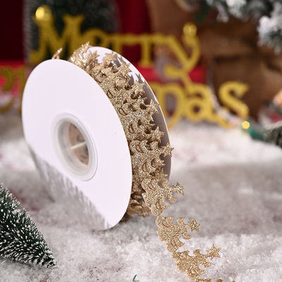 3cm * 5y Ultrasonic Chritsmas Ribbon cho gói quà tặng và phụ kiện may mặc