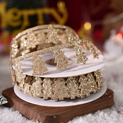 3cm * 5y Ultrasonic Chritsmas Ribbon cho gói quà tặng và phụ kiện may mặc