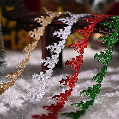 3cm * 5y Ultrasonic Chritsmas Ribbon cho gói quà tặng và phụ kiện may mặc