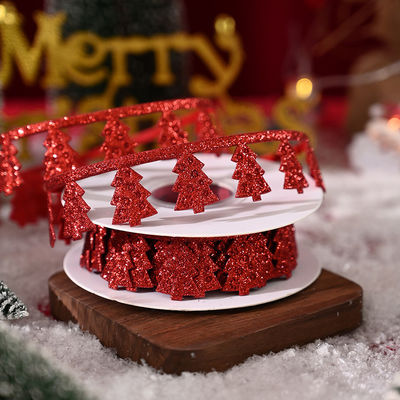 3cm * 5y Ultrasonic Chritsmas Ribbon cho gói quà tặng và phụ kiện may mặc