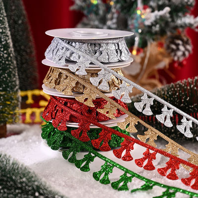 3cm * 5y Ultrasonic Chritsmas Ribbon cho gói quà tặng và phụ kiện may mặc