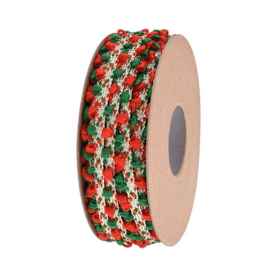 10mm * 10m Chúc mừng Giáng sinh Vải tai để đóng gói quà tặng và trang trí lễ hội