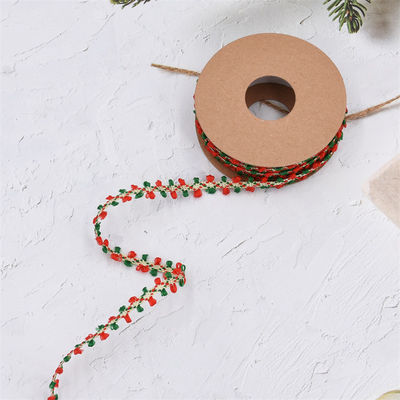 10mm * 10m Chúc mừng Giáng sinh Vải tai để đóng gói quà tặng và trang trí lễ hội
