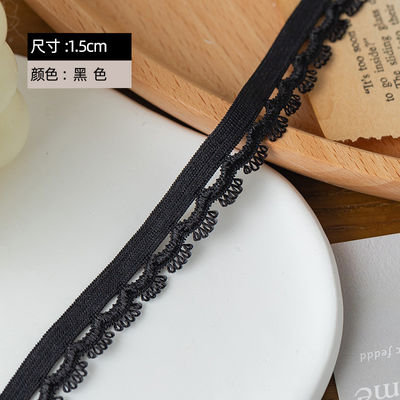 Head Light Occasion 1.5cm Vải đan mắt Xét Polyester Elastic Bra Strap Ribbon For Garment Accessories